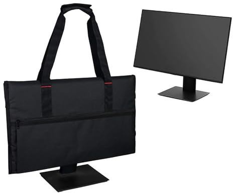 Schützende Monitor-Reise-Tragetasche – Monitor-Tragehülle, Vordertasche, Praktische Reise-Tragetasche | Tragbare Monitorhülle Mit Stoßfester Schutzhülle Und Zubehörtasche, Staubdichte Monitor