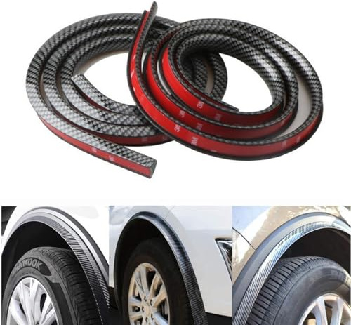 MSMDG 2 Stück Auto Radlauf Schutz für FIAT Ducato, Auto Radabdeckung Kotflügel Verbreiterung, Radlaufschutz Auto Radlaufzierleisten,B/Carbon Fiber