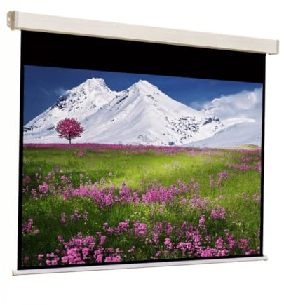 Schermo Proiezione Sopar Platinum Manuale a Molla 200x159cm Formato 4:3 (96 pollici) Tela bianca retro nero - Telo Proiettore Schermo Proiezione videoproiezione MADE IN ITALY
