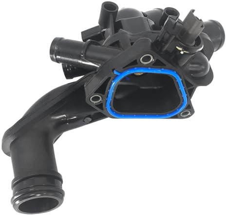 Hajus 1211360 Thermostat 105°C mit Gehäuse mit Sensor & Dichtung Kompatibel mit Peugeot 207 308 CC SW Citroën Berlingo B9 1.6 VTi