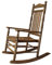 Schaukelstuhl aus Holz für Veranda, extra breiter Sitz, massives Hartholz, 175 kg Kapazität, braun, für Erwachsene, Wippe für Garten, Terrasse, Balkon, Hinterhof