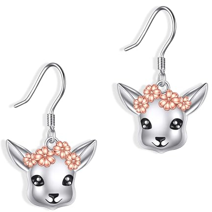 YAFEINI Lama Ohrringe 925 Sterling Silber Alpaka Dangle Ohrringe Tier Schmuck Geschenke für Frauen Lama Liebhaber