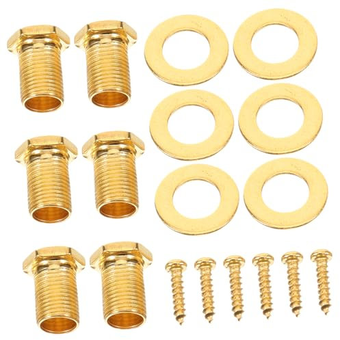 ERINGOGO 6 Sets Guitar Tuner Screws Guitar Tuner Nuts Mounting Screws and Washer for Tuning Pegs