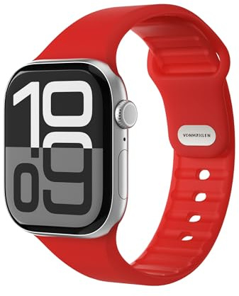 VONMÄHLEN Classic Band 2 – Verstellbares, atmungsaktives Armband aus recyceltem Silikon, wasserabweisend, rutschfest, kompatibel mit Apple Watch