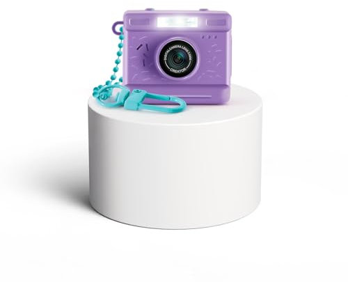 Canal Toys – Photo Creator – Fotocamera e Video Digitale Mini Cam' – Vintage – Portachiavi e Scheda SD 1 GB Incluse – CLK 063, Viola
