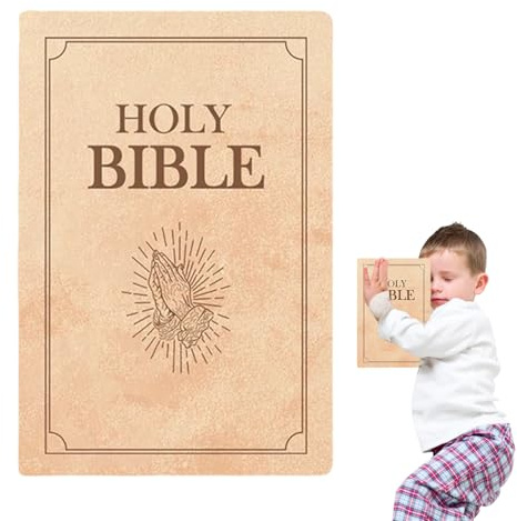 Bibelkissen, Bibelkissen, Buchkissen, das geöffnet Werden kann, gemütliches biblisches Glaubenkissen, Bibelkissen aus Plüsch, das Sich öffnet, Kissen mit biblischem in Fo