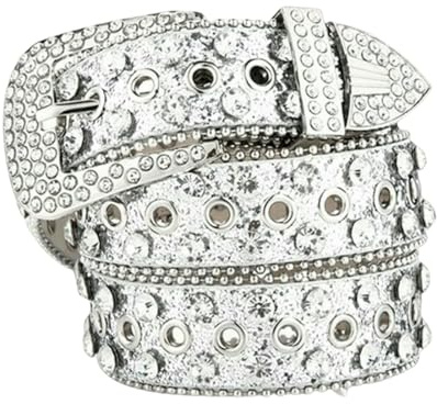 WANGQIQI Gürtel Gothic Belt Women's Y2k-silber-105 cm