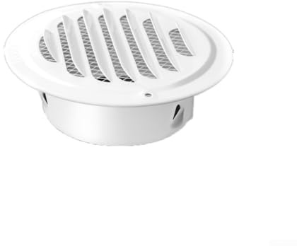 Round Vent Grill Cover, 70-200mm Stainless Steel Exhaust Fan Air Grille Cover External Wall Rain Cap with Fine Mesh for Duct, Bathroom Ventilation(100)