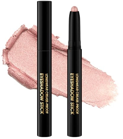 BUTBU Long Lasting Eyeshadow Stick, Fard a Paupiere Creme Très Pigmentée, Jelly Jewels Glitter Stick Paillettes, Longue Durée, Sensation de Rosée, Chatoyant, Intense en Couleurs