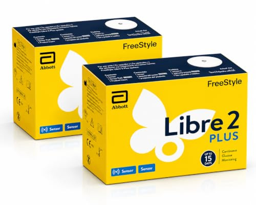 FreeStyle Libre 2 Plus Sensor | Continuous Glucose Monitoring (CGM) Sensor | Real-Time Glucose Readings | Up to 15 Days Wear | Compatible with FreeStyle Libre 2 Plus System