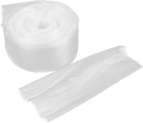 KAILIKETIY Manchon en Filet Extensible pour Jardinière Blanc, Léger et Antifuile, Accessoire pour Orchidées et Plantes Succulentes en Usage Quotidien