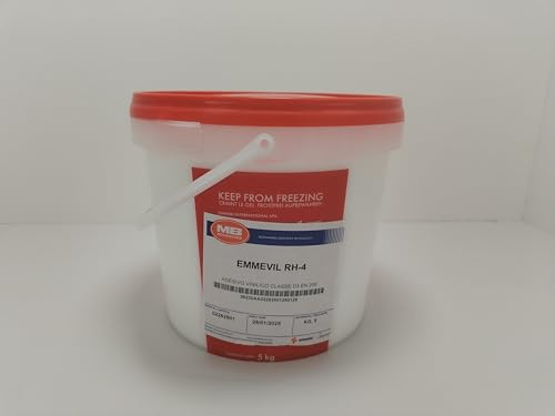 Colla Vinilica Professionale D3 EMMEVIL RH-4 (1kg / 5kg / 10kg) – Adesivo per Legno ad Alta Resistenza, Presa Rapida, Media Viscosità, per Falegnameria, Mobili e Pannelli, EN 204/205 (5 kg)