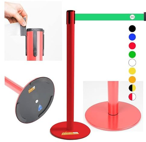 COLONNINA SEGNA PERCORSO ROSSA A NASTRO TENDINASTRO FETTUCCIA TENDILINEA PIATTA - Verde