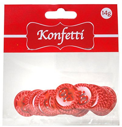 Konfetti Streudeko Rubinhochzeit, ca. 2,5 cm, ca. 14 Gr.