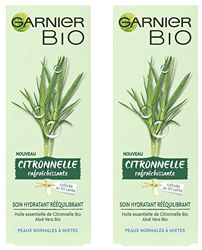 Garnier Bio – Feuchtigkeitspflege – Zitronengras erfrischend – normale bis Mischhaut – 2 x 50 ml