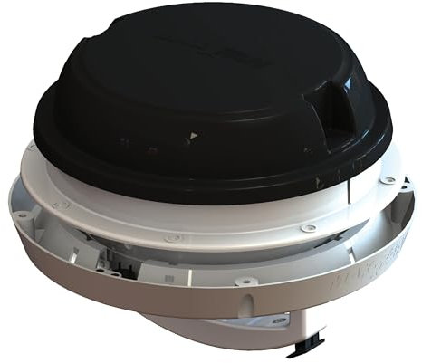 MAXXAIR 00-03812B MaxxFan Dome mit 12 V Lüfter, 15,2 cm Durchmesser, Schwarz