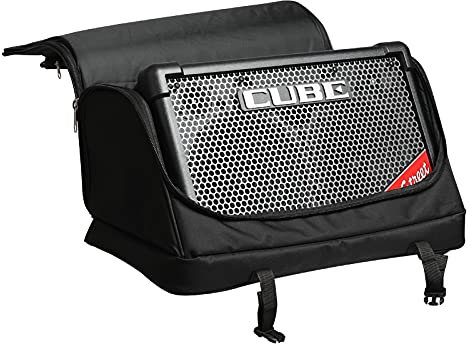 INSNSNI Tragetasche nur für Roland Cube Street EX Verstärker mit Zubehörtasche (Schwarz/wasserdichtes Material/Rucksack oder Handtasche)