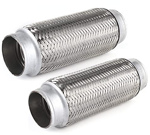 Auspuffrohr, Edelstahl Auspuff Flexibles Rohr Flexi Joint Repair Tube Autozubehör für Universal-Vorderauspuff Flexrohr Auspuff Flexi-Rohr Universal Edelstahl Auspuff Flexrohr(55MM*200MM)