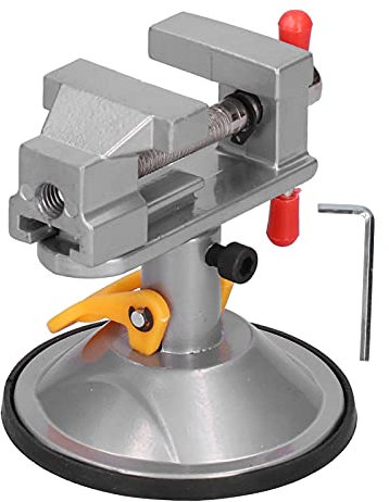 Tornillo de Banco de Mesa de Tallado, Ventosa Mini Tornillo de Banco Ventosa de Acero Mini Tornillo de Banco Rotación de 360 grados con Llave Hexagonal para Escritorio