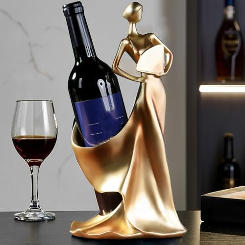 MZSX Portabottiglie Bottiglia Singola Porta Bottiglie Controsoffitto e Tavolo da Pranzo Centrotavola Ornamenti, cantina del vino, supporto per bottiglie di vino, espositore casa, cucina, bar, armadi