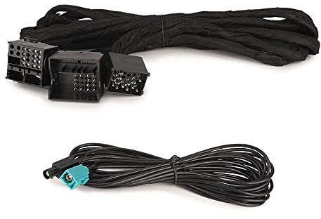 Erisin Cavo di prolunga per antenna radio e alimentazione da 6 m per autoradio BMW E46 Serie 3 Serie 5 E39 X5 E53 M3 M5, Spina di connessione: connettore Quadlock a 40 pin e connettore ISO a 17 pin