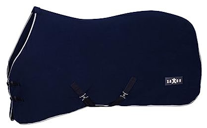 Saxon 2023 Tappeto in Pile Defiant per Cavalli con Collo Standard 1011728 - Navy/Bianco Sizes - 6ft 3