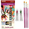 JYC CREATIVE Pinturas para Tela + 3 Pinceles, 12 Colores de Pintura Textil, Pintura para Pintar Ropa, Pintura para Decorar Telas, Camisetas, Zapatillas, Vaqueros, Manualidades, (Pintura Textil)