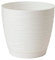 Acan Tradineur - Maceta Redonda con Plato - Diseño Sahara (Ø 19 cm) - Fabricado en plástico - Ideal para jardín Exterior, terraza o balcón - Color Blanco