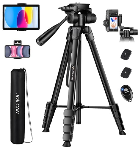 JOILCAN Camera Tripod, 68 Tablet Tripod Stand for Phone Camera