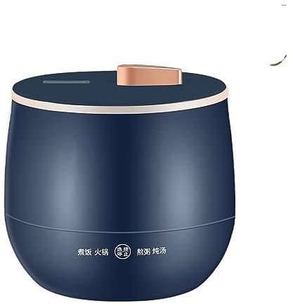 Cuiseur À Riz Électrique 1,6 L, Mini Cuiseur À Riz For 1 À 2 Personnes, Avec Revêtement En Céramique Antiadhésif Et Couvercle En Acier Inoxydable, Fondue For Appartement/petite Cuisine ( Color : Blue