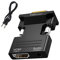 Aolirot Adaptateur HDMI vers VGA 1080P 60Hz, Adaptateur HDTV HDMI vers VGA Femelle vers Mâle avec Câble Audio 3,5 mm pour Ordinateur Portable Bureau Moniteur HDTV Projecteur