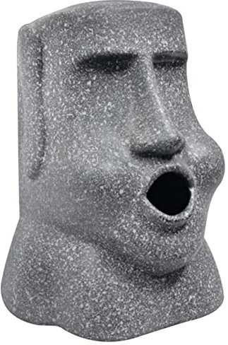 Cabilock Kasten Kreativer Tissue-Container Osterinsel-skulptur Papierservietten Dekorativ Osterinsel-Statue Taschentuchspender Moai-Figuren Moai-Tiki Klopapierhalterung Harz Schreibtisch