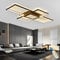 Qiaomao Modern Deckenlampe LED Deckenleuchte Dimmbar mit Fernbedienung 120W Rechteckige Deckenlampe Wohnzimmer Lampe Decke Schlafzimmerlampe Der Zentral Steuerkasten Kann Licht Abgeben,Schwarz,140cm