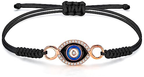 JENDEAR SHINE Evil Eye Armband für Damen, Handgeflochtenes Seil Nazar Auge Armband, Valentinstag Muttertag Geburtstag Geschenk