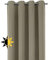 Verdunkelungsgardine mit Ösen, Blackout Ösenschal Blickdicht abdunkelnd, Größe und Farbe wählbar (Breite: 140 cm, Höhe: 175 cm, Hellbraun)