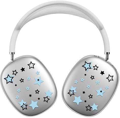 AIIEKZ Case Cover for AirPods Max, Painted Soft TPU Anti-Scratch Protective Ear Cups Case for Apple Airpods Max Headphones (Blue Stars)
