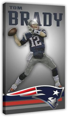 GUyfam Poster für Sportler, Fußballstar, Tom Brady (5), Leinwand-Poster, Wandkunst, Dekordruck, Bild, Gemälde für Wohnzimmer, Schlafzimmer, Dekoration, 60 x 90 cm