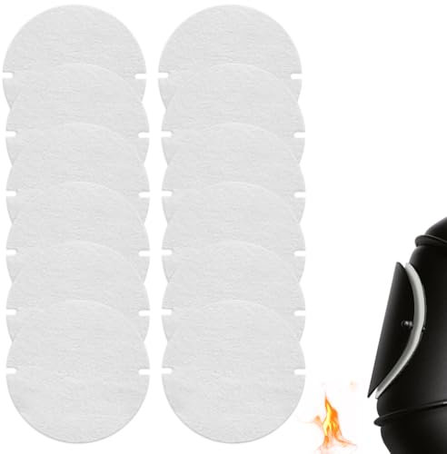 flintronic tubo de humo junta refractaria, 12 piezas almohadillas de fibra de cerámica, 155 mm limpia chimeneas juntas de tubo de estufa, untas de tubo de estufa resistentes al calor.