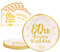 AHPYEUHK 60th Paper Party Plates and Napkins 50pcs 9 White Birthday Party Dessert Tableware Happy Birthday Decorations Party Supplies