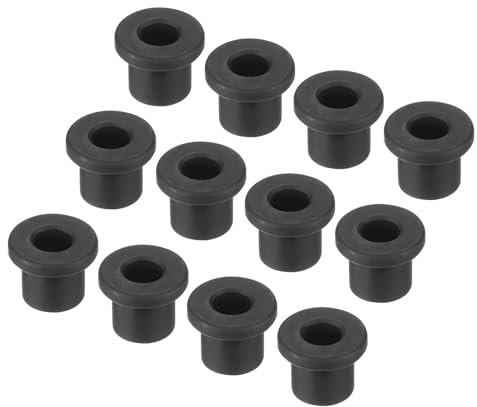 sourcing map 20Pcs T Shape Rubber Grommet Mount Dia 10mm ID 6mm H 11mm Black Seal Protection Cable Grommets Flexible for Cable Pipe
