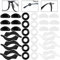 benlidoner 36 Pairs Silicone Glasses Nose Pads Anti Slip Glasses Ear Grips Round Glasses Retainers Soft Glasses Accessories Keep Glasses from Slipping for Eyeglasses Sunglasses Reading Glasses
