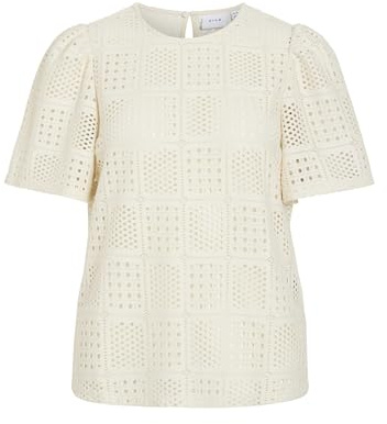 Vila Female Oberteil mit kurzen Ärmeln Rundhals | Short Sleeved Top