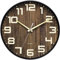 NUOVO Horloge murale Ronde en Bois de 35 cm, silencieuse et sans tic-tac rétro à Grands chiffres Pour Salon, Chambre à Coucher, Cuisine (14 inches, 35 cm)