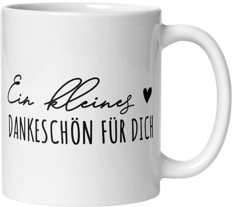 Danke Dankeschön Tasse | Ein kleines Dankeschön für dich mit Herz | Danke für Alles Geschenk Tasse mit Spruch | Lieblingsmensch - Herzensmensch | Dankesspruch Danksagung