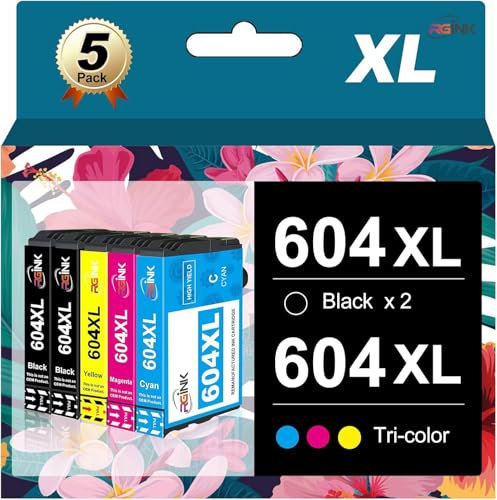 604XL Tintenpatronen - Kompatibel mit Epson Expression Home XP-2200, XP-2205, XP-3200, XP-3205, XP-4200, XP-4205 & Workforce WF-2910, WF-2930, WF-2935, WF-2950 Druckern