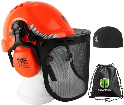 GREEN DEVIL 2910VR Schutzhelm EN397 Arbeitshelm Sicherheitshelm Baustelle Industrie Belüftung Ratscheneinstellung Bequem ABS-Material Sweatband