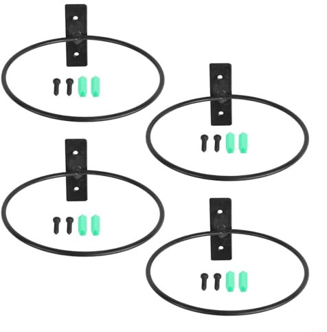 Metall-Pflanzenaufhänger, Wandhalterungsringe, Set, Garten-Blumentopfhalter mit abgerundeten Ecken für drinnen und draußen, Balkon, Terrasse, Innenhof (15,2 cm)