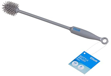 Elliott Silicone Bottle Brush, Flexible, Hygienic & Scratch-Free Cleaning Brush for Bottles, Jars, Glassware & More, Durable, Dishwasher Safe & Reusable