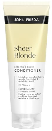 John Frieda Sheer Blonde Refresh & Shine Conditioner – Inhalt: 250ml – Haartyp: natürlich blondes und blond gefärbtes Haar, Highlights oder Balayage