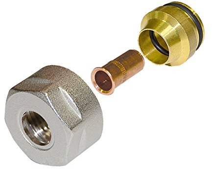 WIROFLEX, Klemmring-Adapter für Edelstahl- oder Kupferrohr, Schraubsystem, Fitting, 1/2 A x 18 mm, Für Mehrschichtverbundrohr